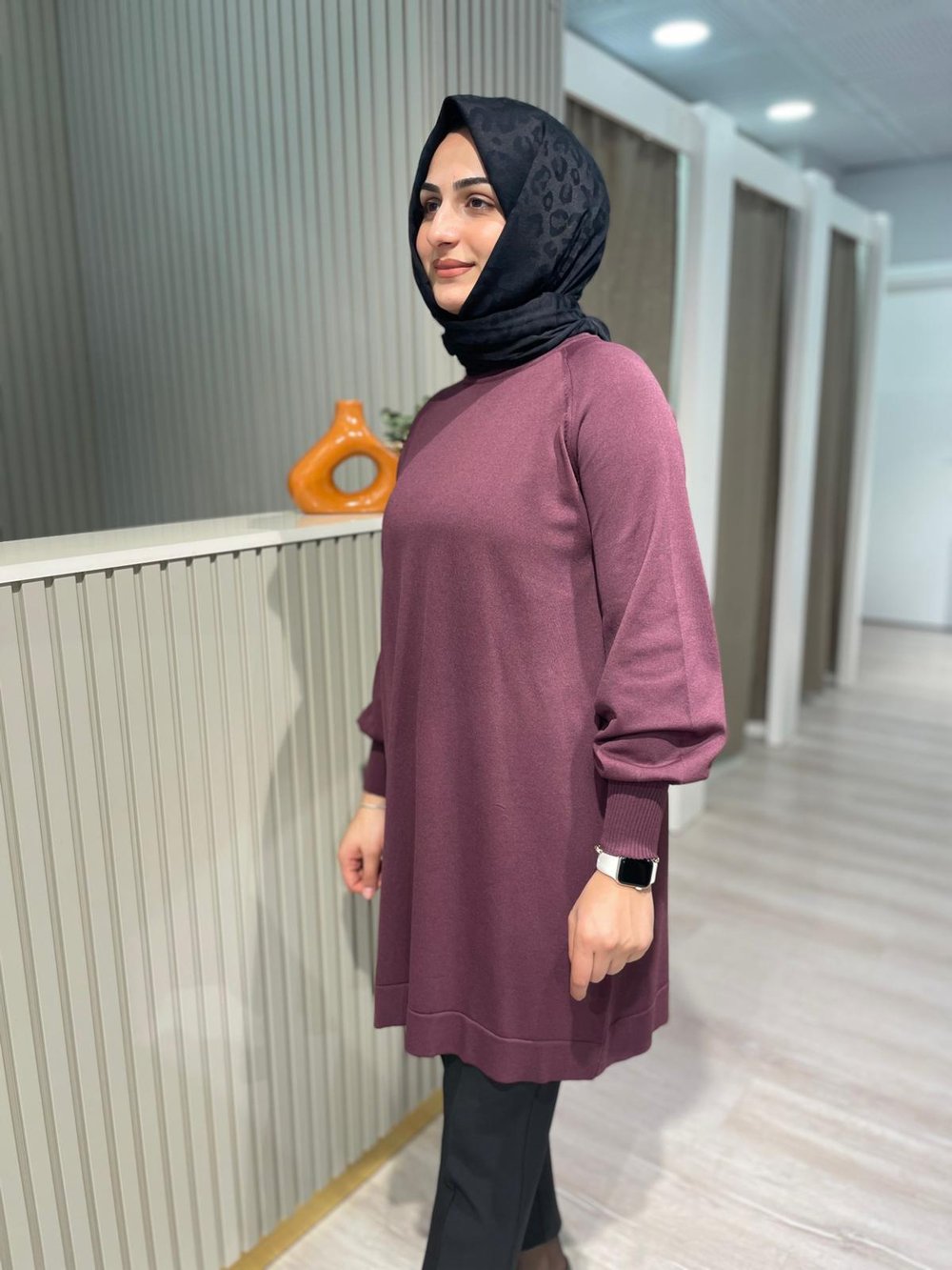 NUSS 500 MERSERİZE TUNİK-BORDO
