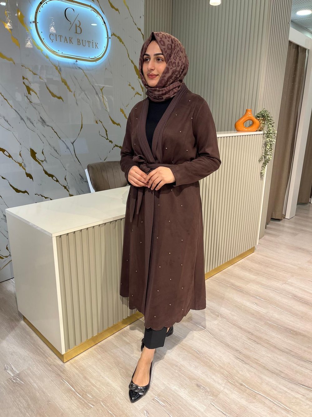 NUSS 60011 ZIMBA DETAY SÜET KAP-KAHVERENGİ