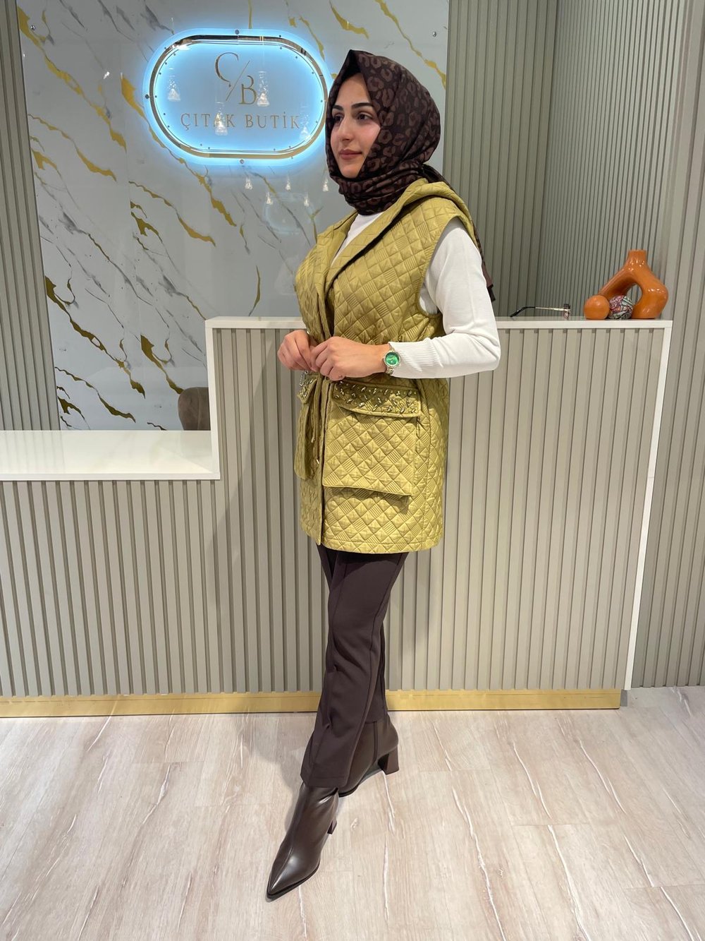 NUSS 6022 YELEK-OLİVE