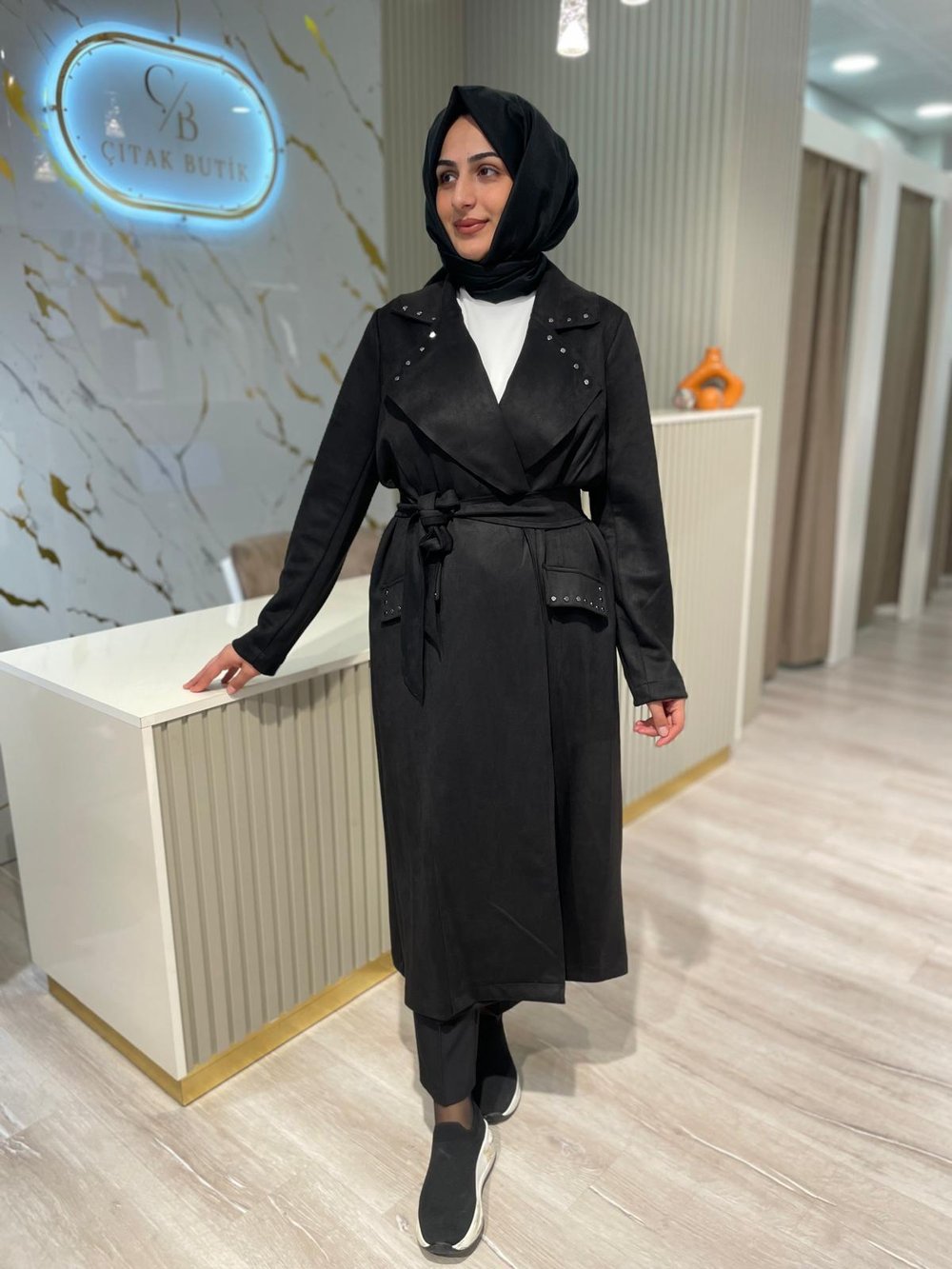 NUSS 6029 ZIMBA DETAY SÜET KAP-SİYAH