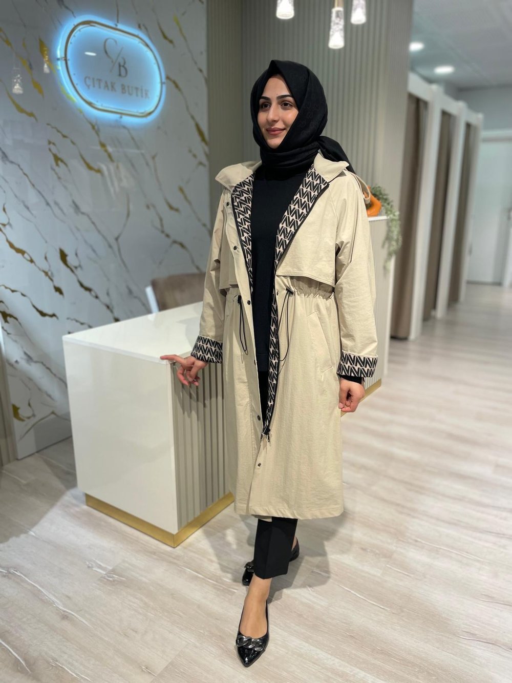 NUSS 6033 TRENÇ-CAMEL