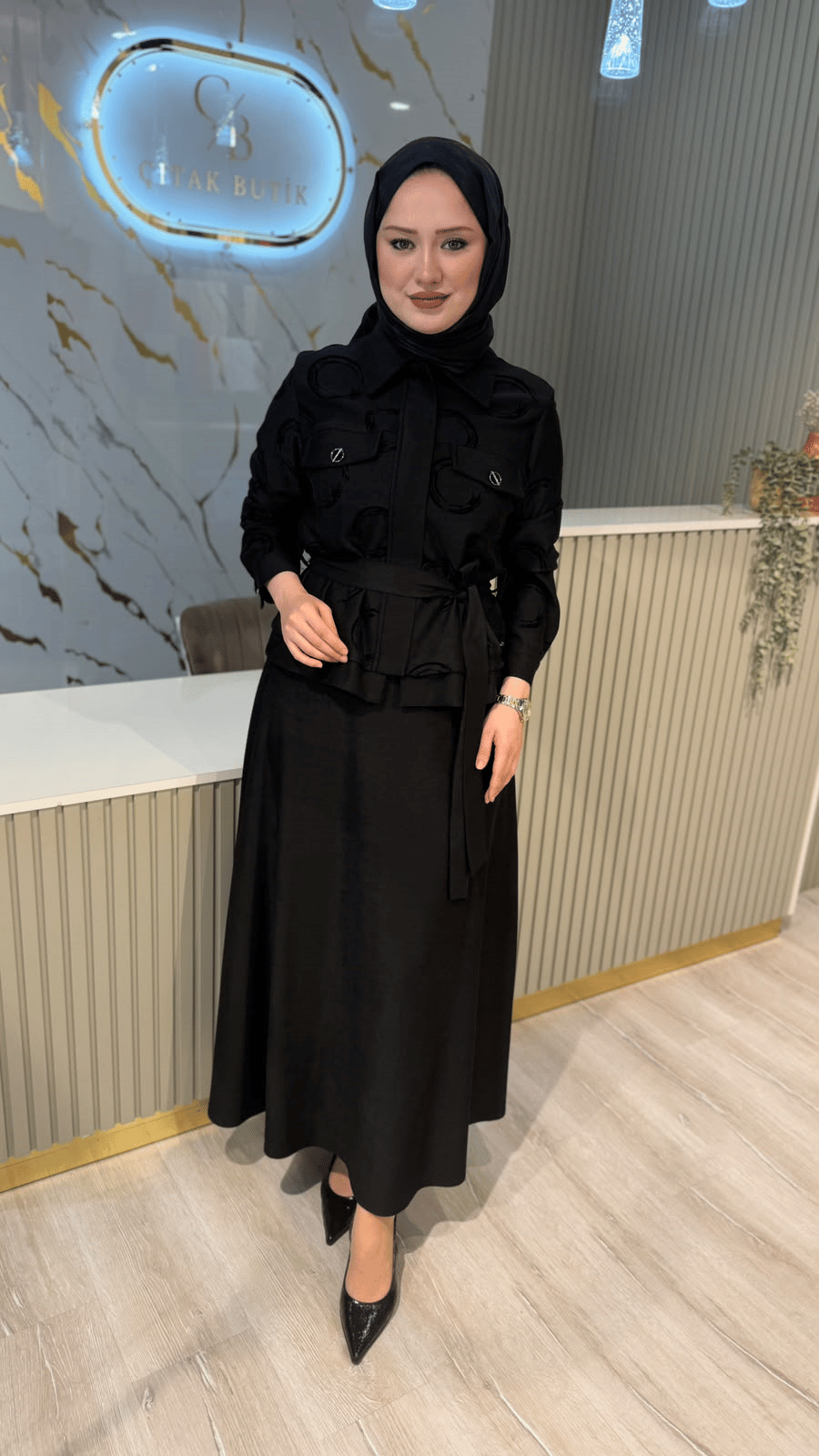 OTTO 7504 GALAKSİ ETEKLİ TAKIM - SİYAH