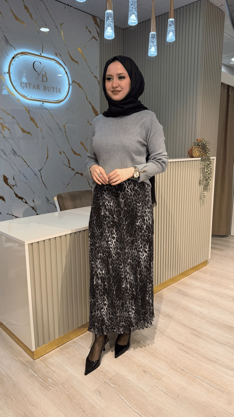 SENTEZ 5432 LEOPAR KIRIŞTIRMA ETEK-SİYAH