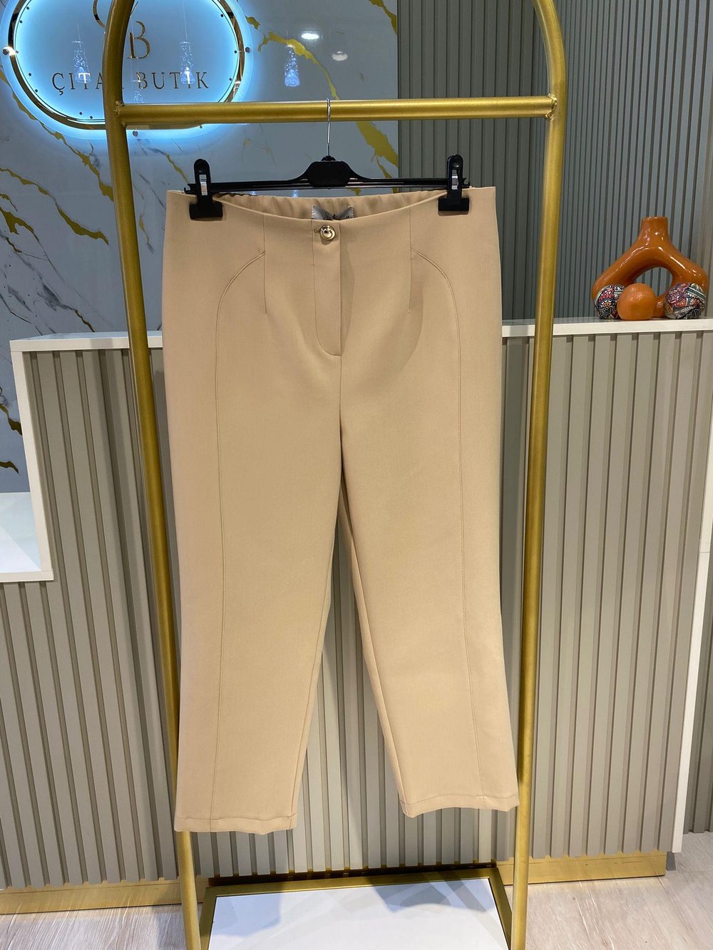 SENTEZ 5603 MİLANO BORU PAÇA PANTOLON-BEJ