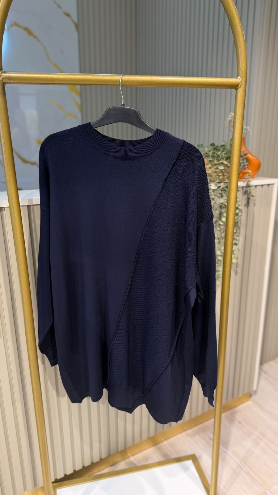 TIĞ TRİKO 21872 ÖRGÜ DETAYLI RAYON TUNIK- LACİVERT