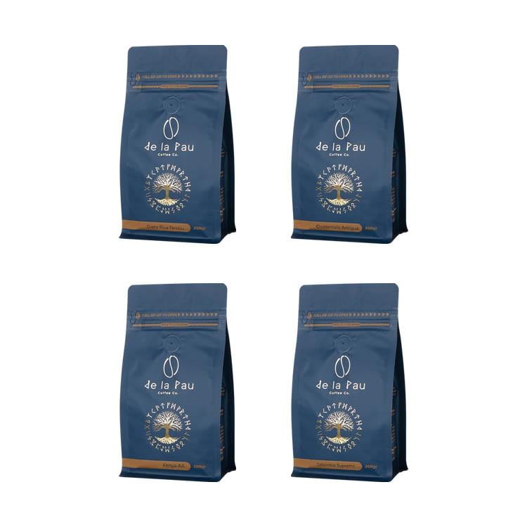 De la Pau Combo Dünya Kahveleri Tanışma Paketi 250 gr 4'lü Set