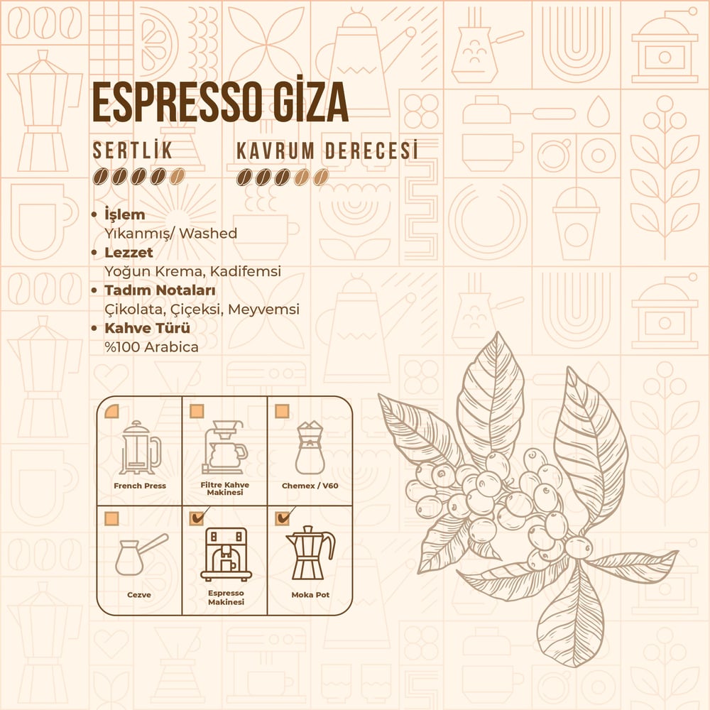 De La Pau Espresso Giza %100 Arabica Blend Öğütülmüş Kahve 250 gr