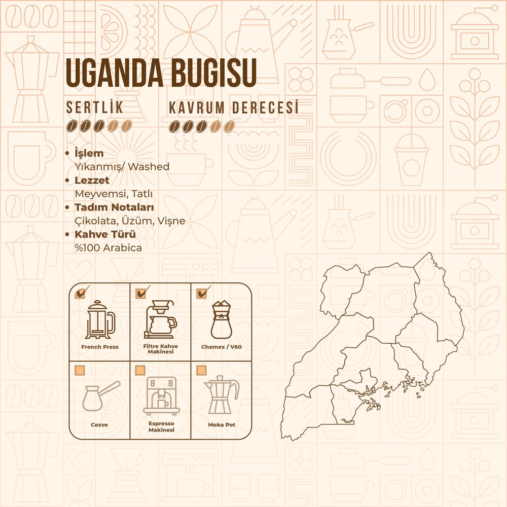 De La Pau Uganda Bugisu Ground Single Origin Coffee 250 g