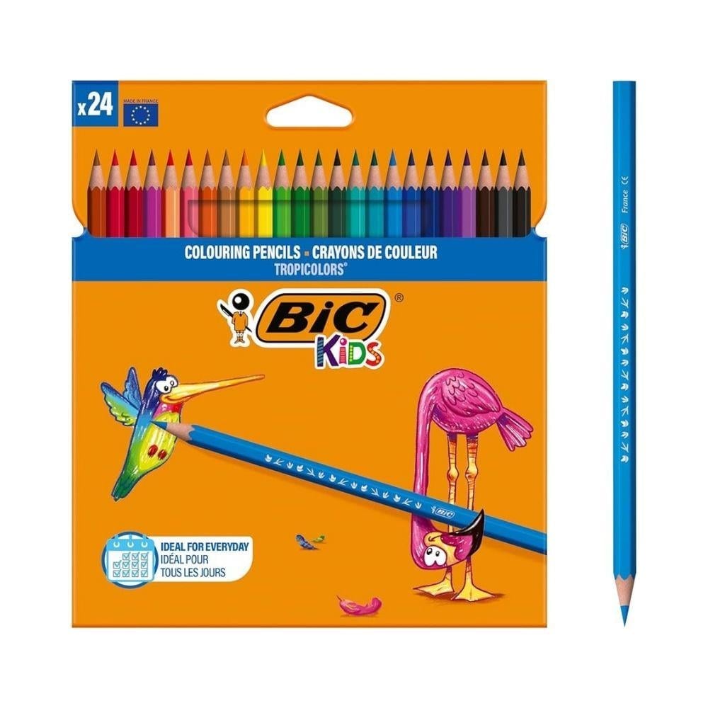 Bic-Bic Kuru Boya Tam Boy 24 Renk Tropik Renkli 