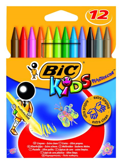 Bic-Bic Plastidekor 12 Renk Kuru Pastel Boya