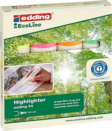 Edding-Edding 24 Ecoline 4'lü Fosforlu Kalem Seti