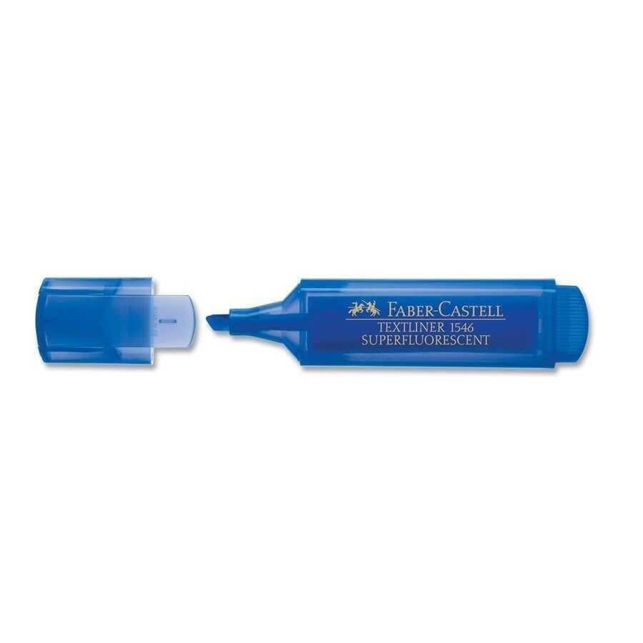 Faber Castell-Faber Fosforlu Kalem Şeffaf Gövde 1546 Mavi