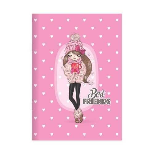 Keskin Color-Keskin Color A4 40 Yp Çizgili Tel Dikişli Defter Best Friends