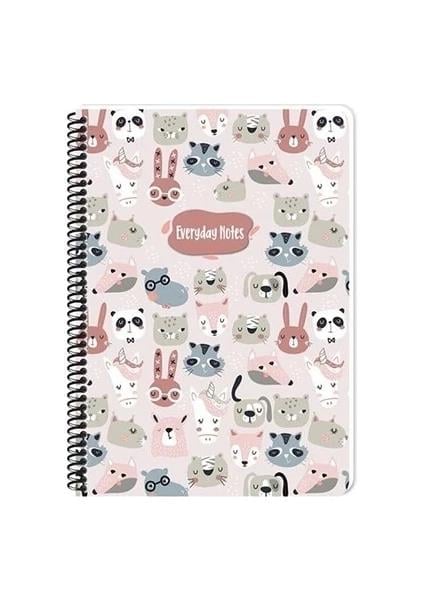 Keskin Color-Keskin Color A4 80 Yp Çizgili Defter Animal Friends