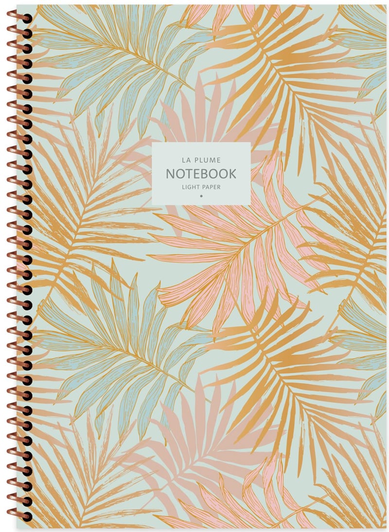 Keskin Color-Keskin Color A4 80 Yp Kareli Defter Plume Leaves