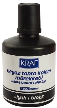 Kraf-Kraf Beyaz Tahta Kalem Mürekkebi 100ml Siyah