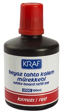 Kraf-Kraf Beyaz Tahta Kalem Mürekkebi 100ml Kırmızı