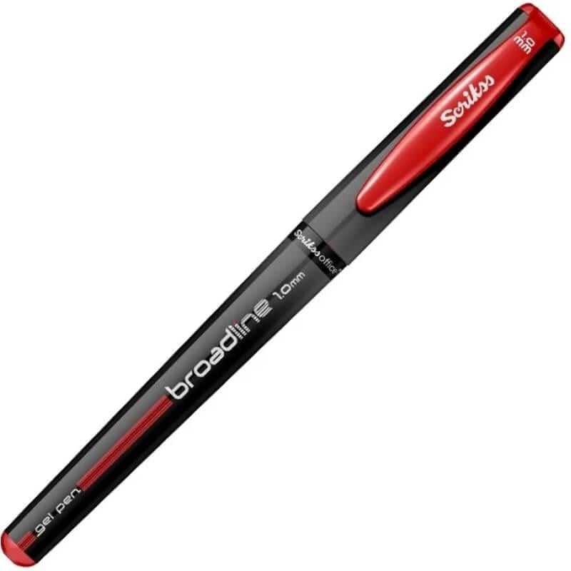 Scrikss-Scrikss Broadline Jel Kalem Kırmızı 1.0 mm
