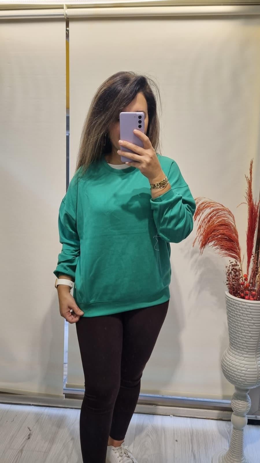  Yeşil Oversize Sweatshirt 