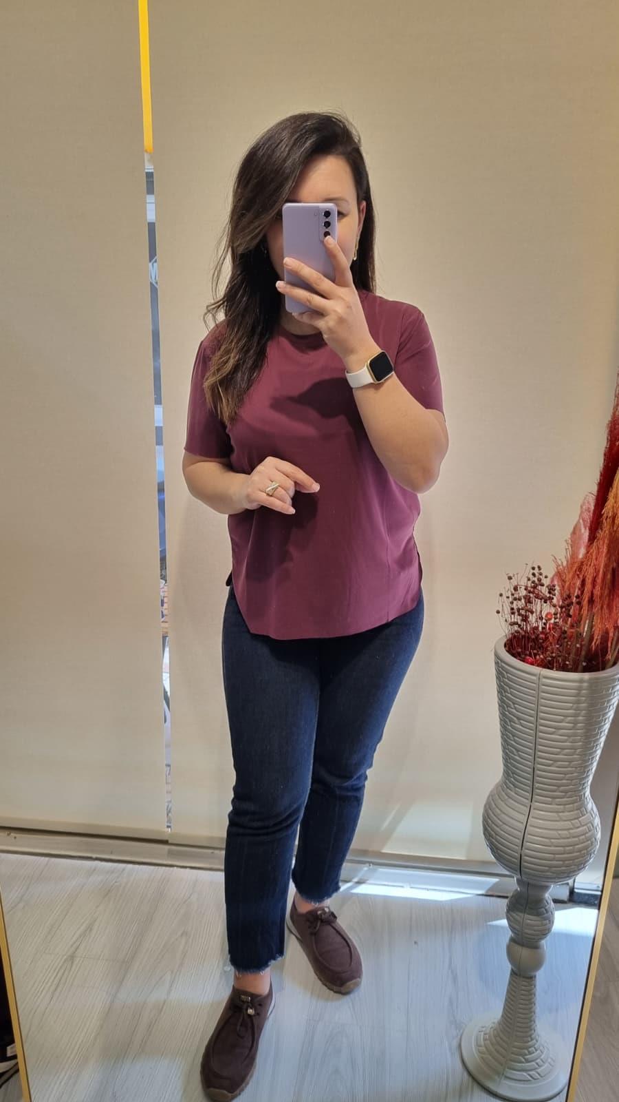 Orjinal Marka Bordo Modal Tshirt