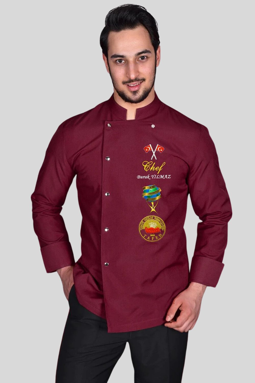  Bıg Chef Aşçı Ceketi Bordo