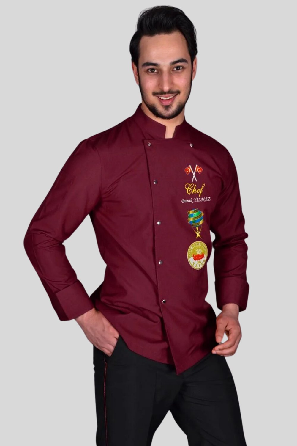  Bıg Chef Aşçı Ceketi Bordo