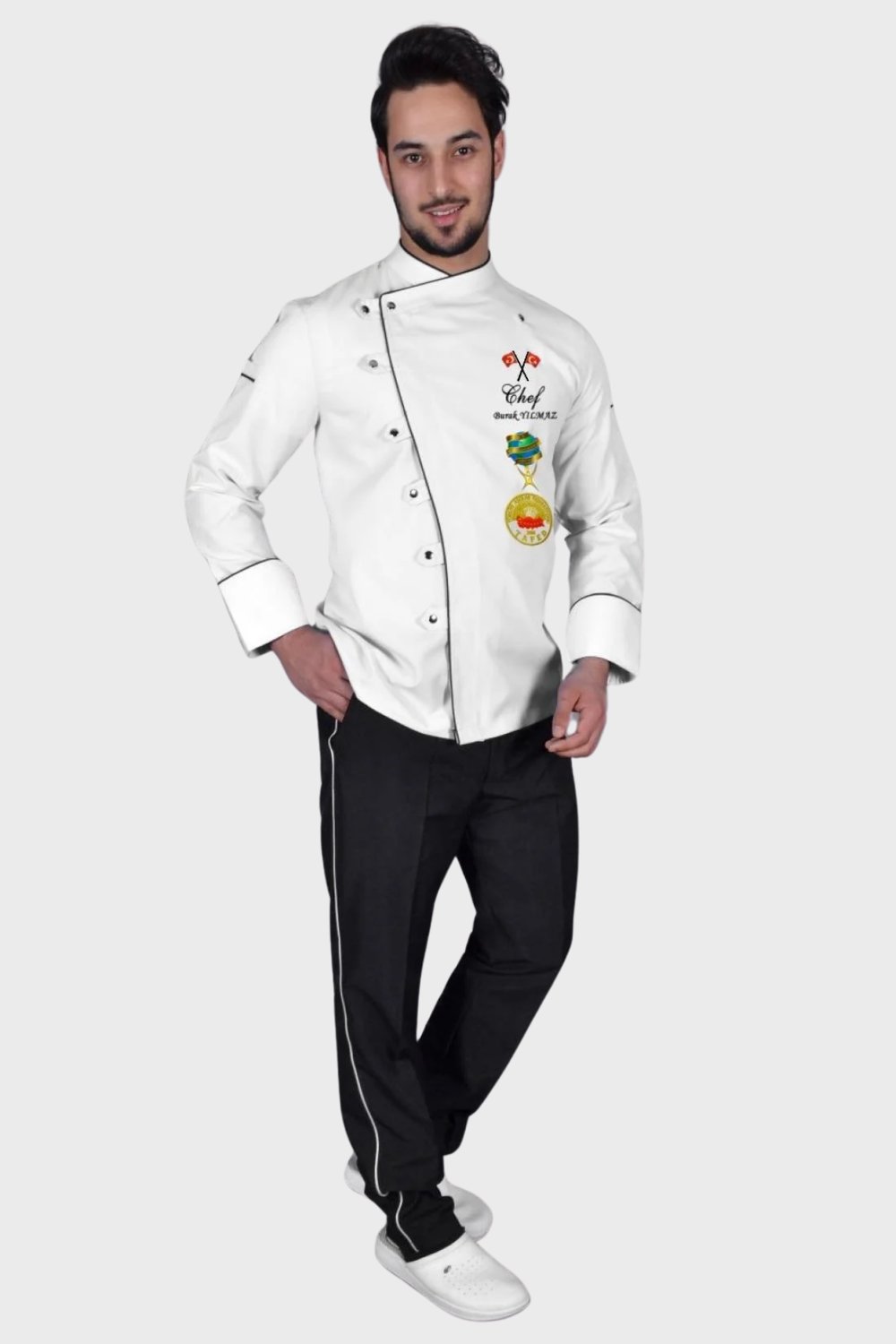  Bıg Chef Modern Beyaz Aşçı Ceketi