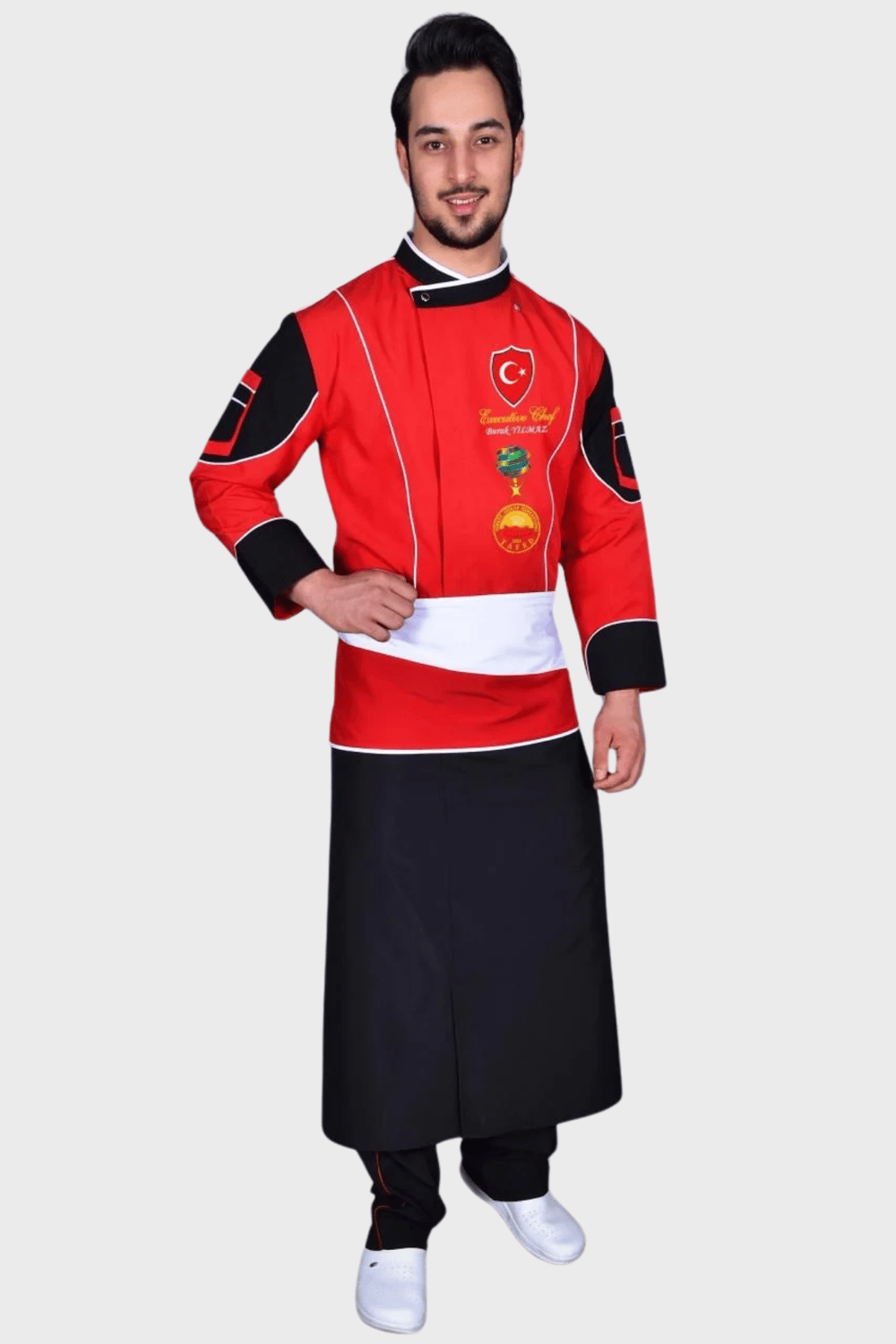  Bıg Chef Yeni Kırmızı Chef Aşçı Ceket Modeli