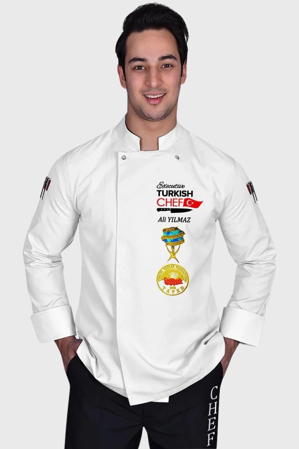 1398 Muhteşem Beyaz Turkısh Chef Aşçı Ceketi