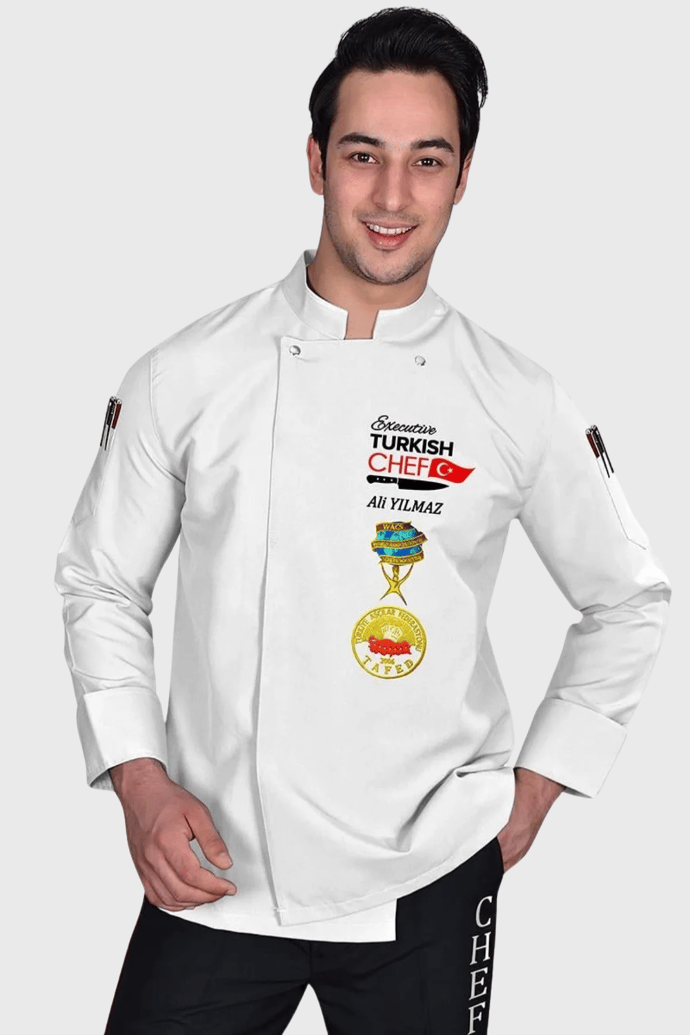 1398 Muhteşem Beyaz Turkısh Chef Aşçı Ceketi