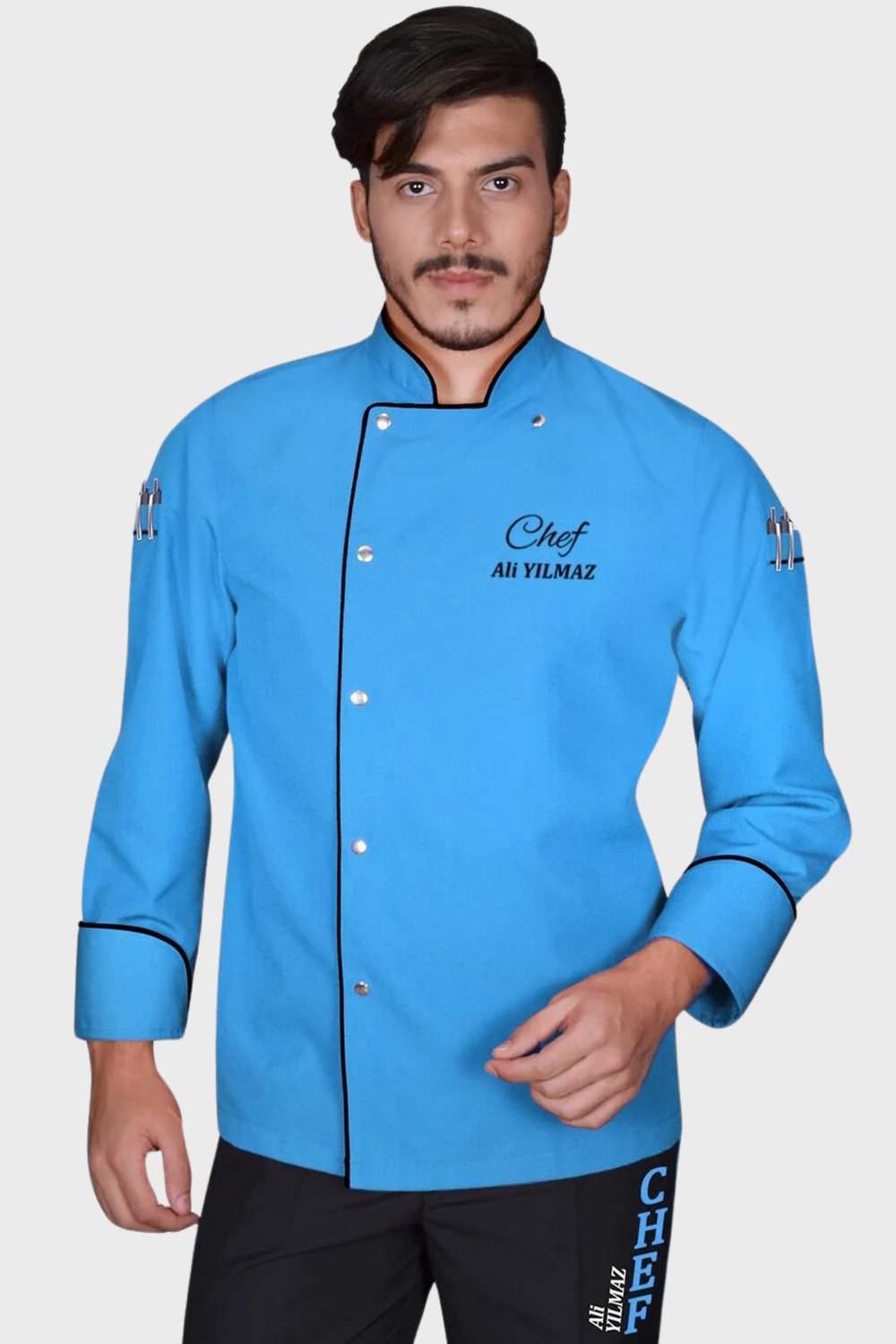 1531 Classıc Chef Aşçı Ceketi Turkuaz