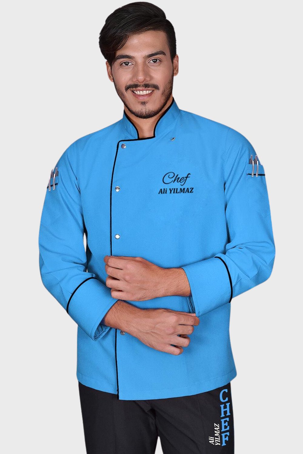 1531 Classıc Chef Aşçı Ceketi Turkuaz
