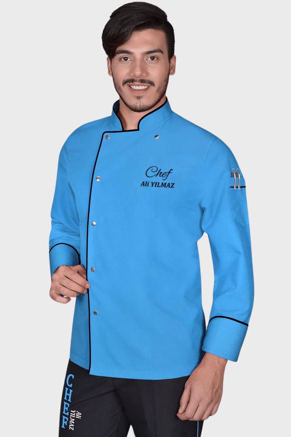 1531 Classıc Chef Aşçı Ceketi Turkuaz