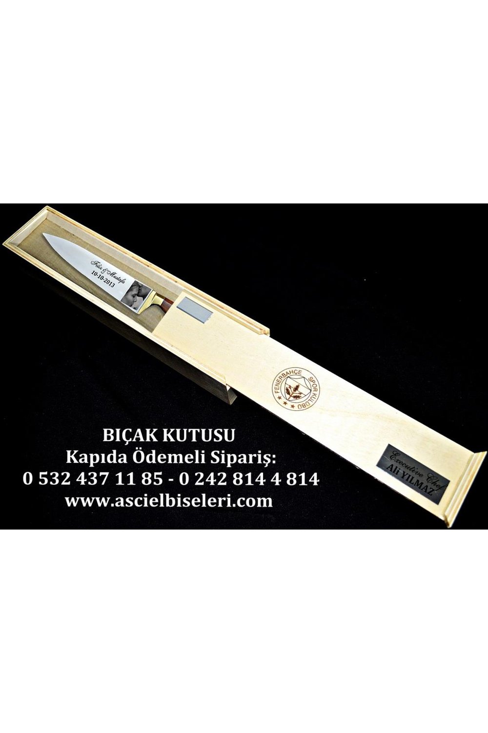 88015 Hediyelik Bıçak Kutuları İsminizin Kutu Üzerine Lazer İle Yazılması Hediye