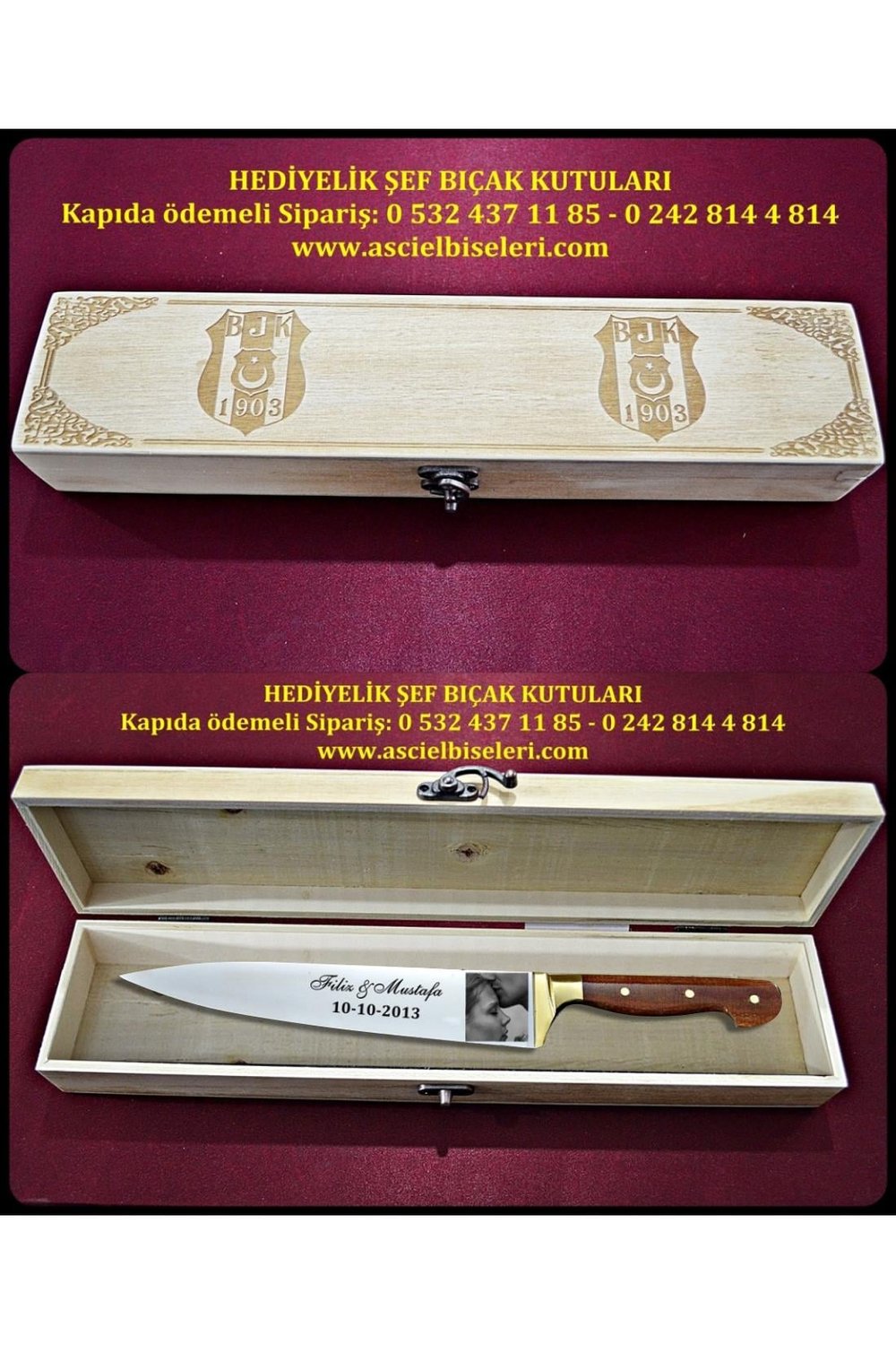 88024 Bıçak Kutusu Kendinden Hazır Desenli