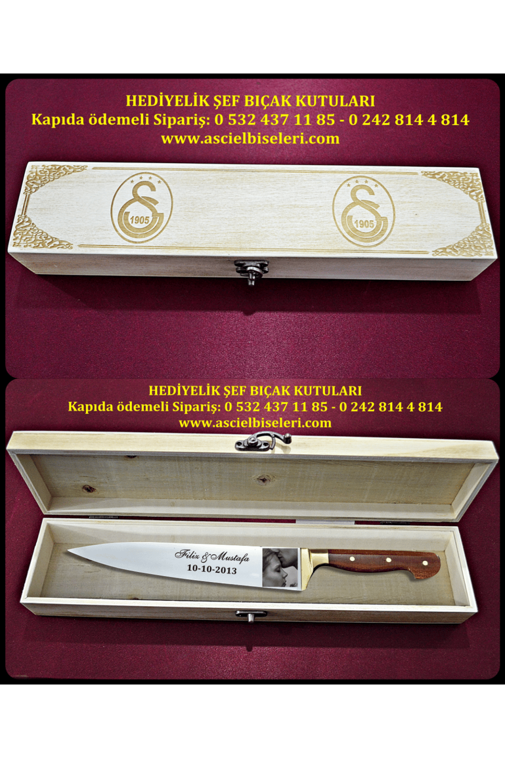 88025 Bıçak Kutusu Kendinden Hazır Desenli