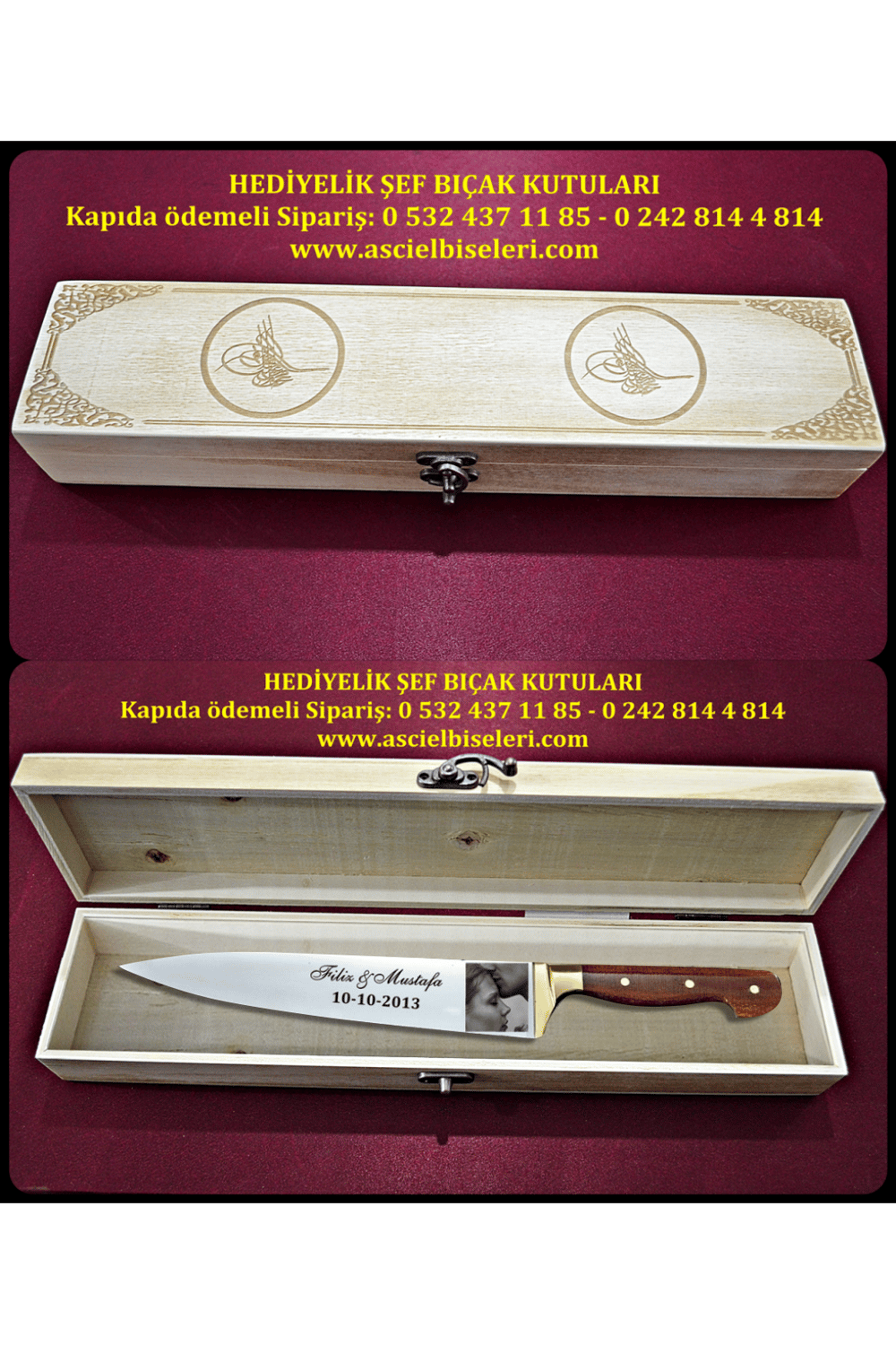 88027 Bıçak Kutuları Kendinden Hazır Desenli