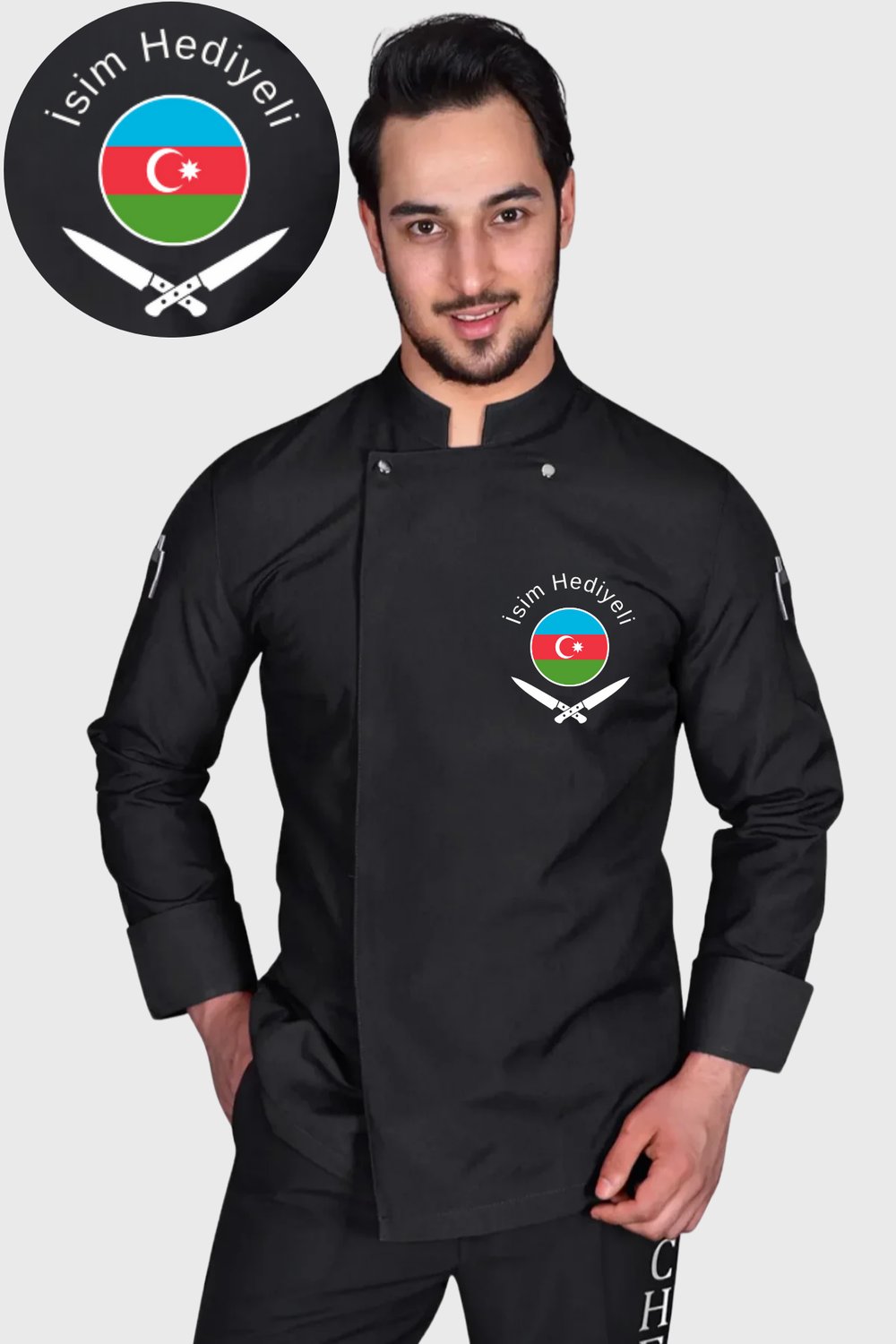 Azerbaycan Bayraklı Aşçı Ceketi