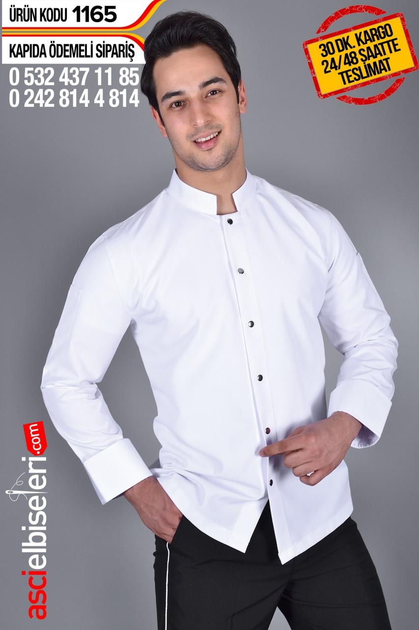 De1165-En Ucuz Aşçı Ceketi Beyaz
