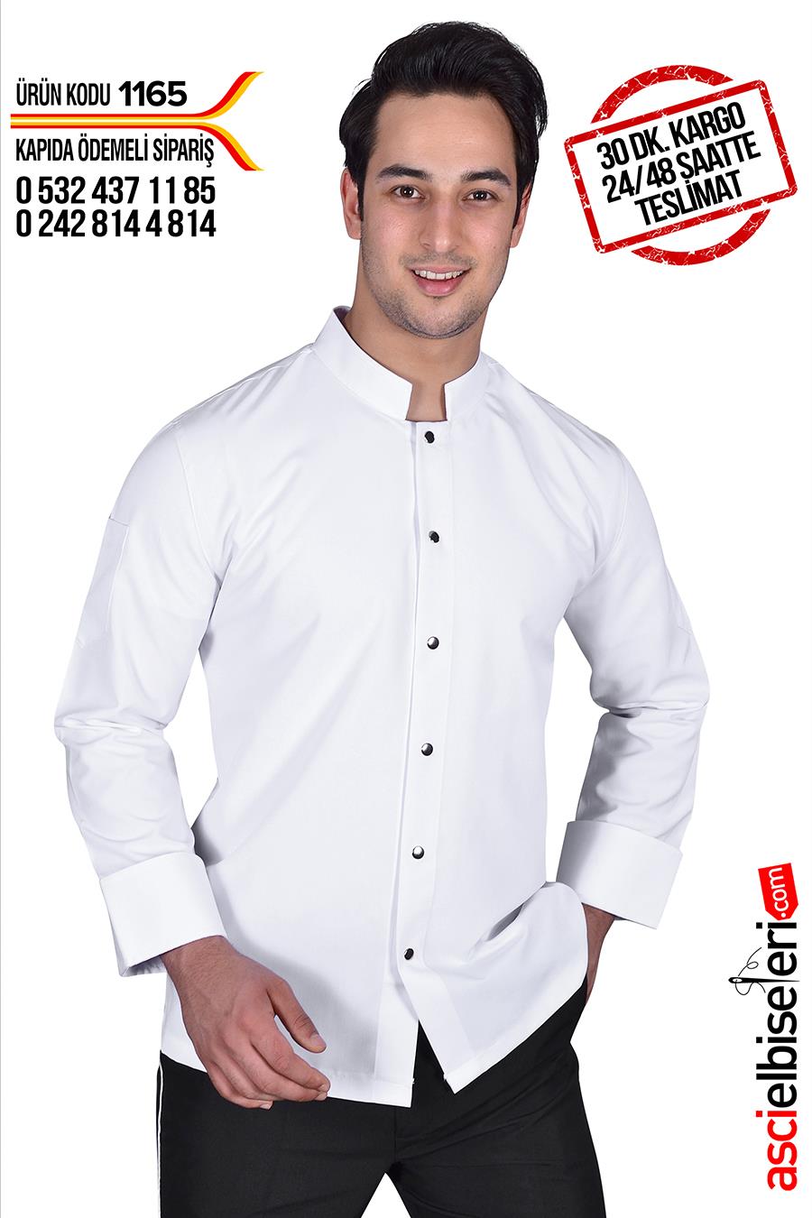 De1165-En Ucuz Aşçı Ceketi Beyaz