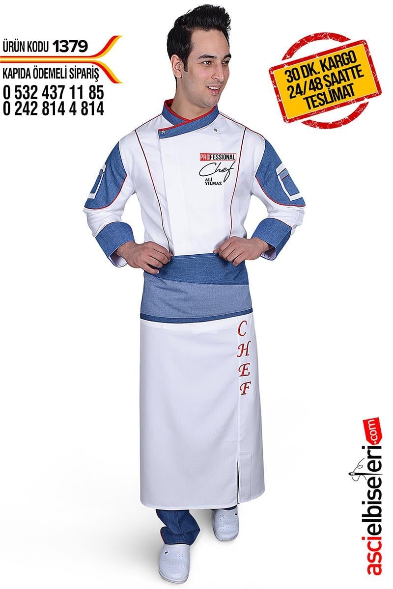 De1379 Professıonal Aşçı Ceketi (Executive Nakışlı)