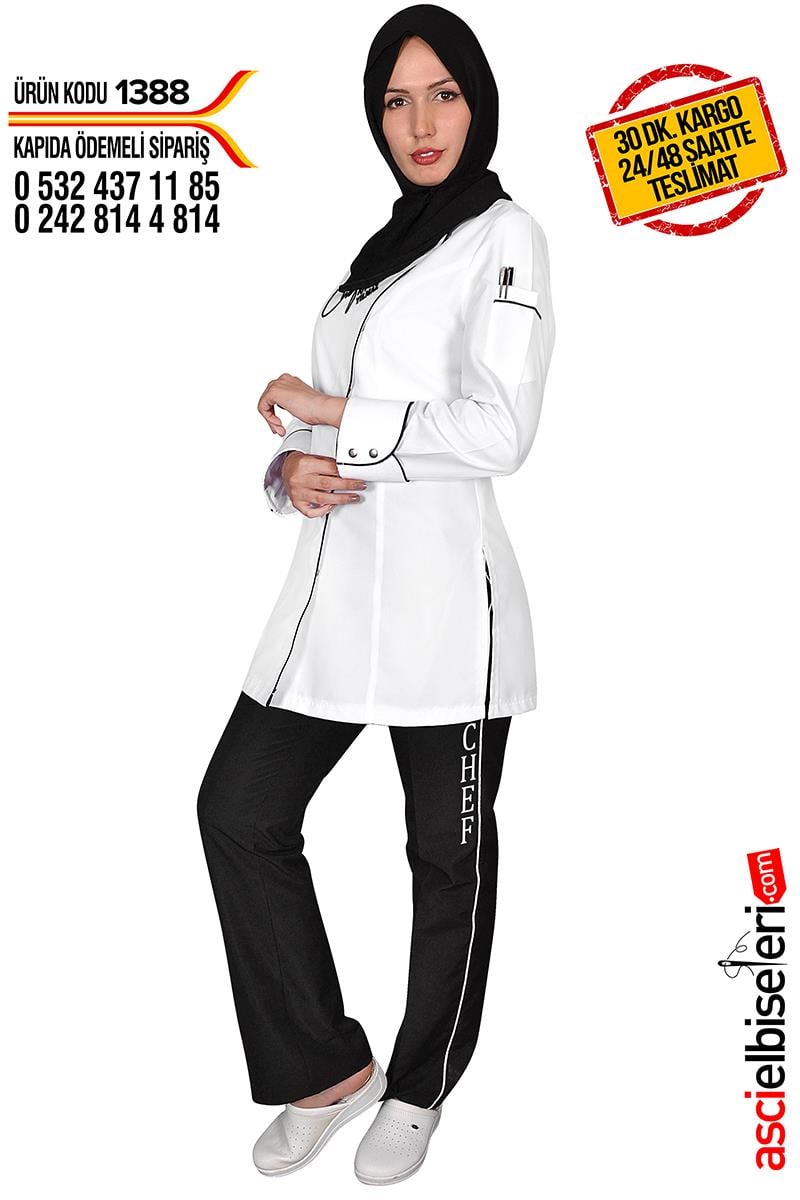De1388 Chef Nakışlı Ceket