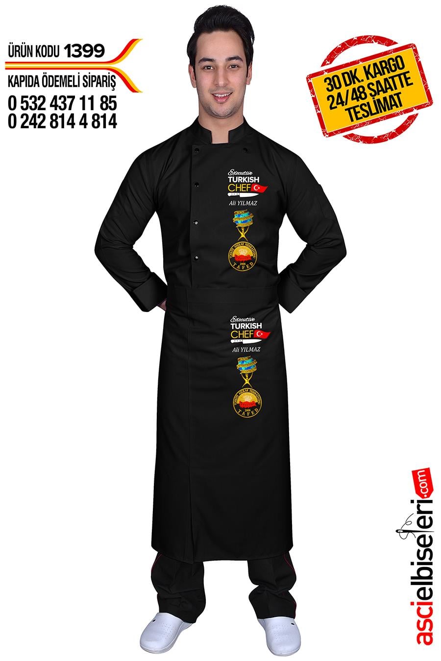 De1399 Chef Aşçı Ceketi Executive Turkısh Nakışı Yoktur