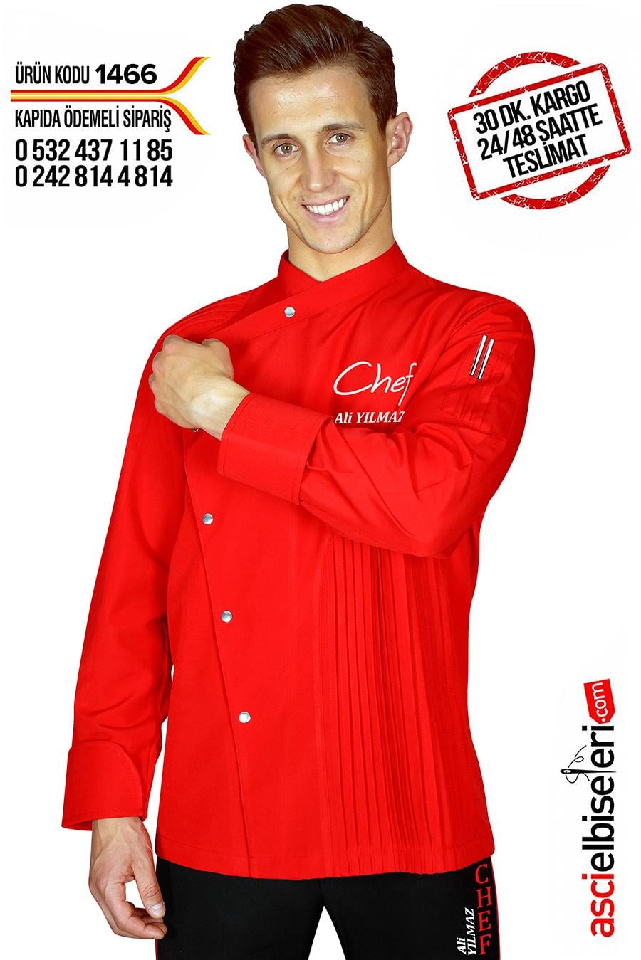 De1466 Chef Nakışlı Ceket