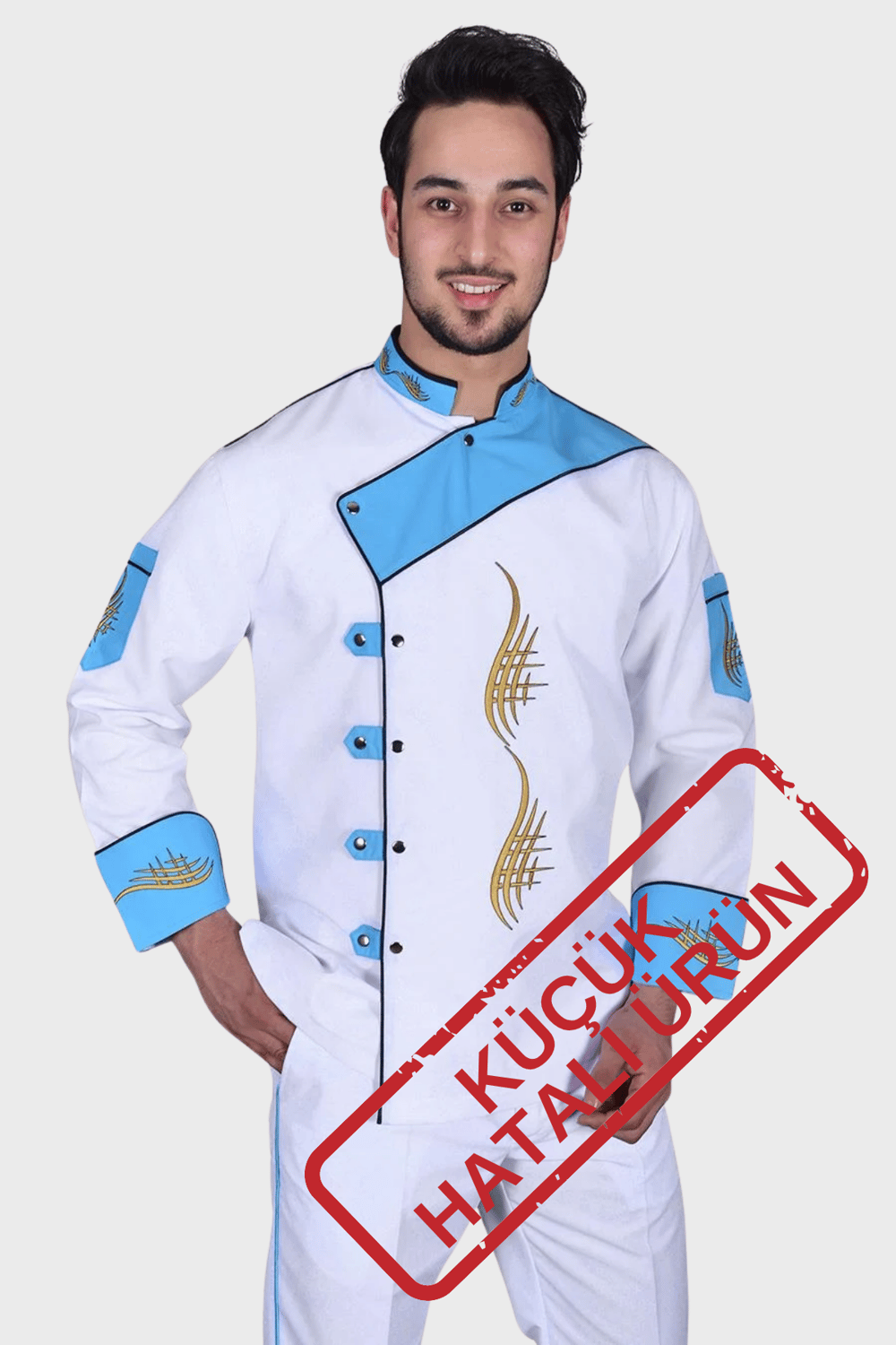 Küçük hatalı ürün I İsim Hediyeli Aşçı Ceketi Şef Ceketi Aşçı Kıyafeti Aşçı Forması