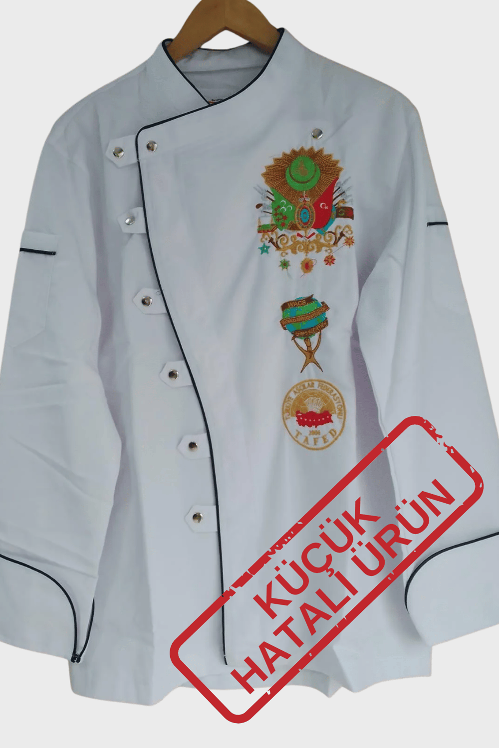 Küçük hatalı ürün I İsim Hediyeli Aşçı Ceketi Şef Ceketi Aşçı Kıyafeti Aşçı Forması