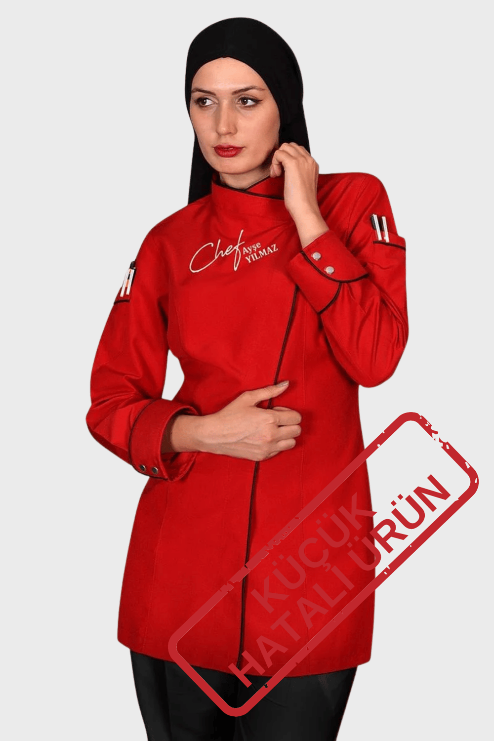 Küçük hatalı ürün I İsim Hediyeli Aşçı Ceketi Şef Ceketi Aşçı Kıyafeti Aşçı Forması