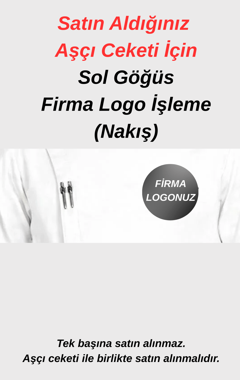 Sol Göğüs Firma Logosu Nakış İşleme 