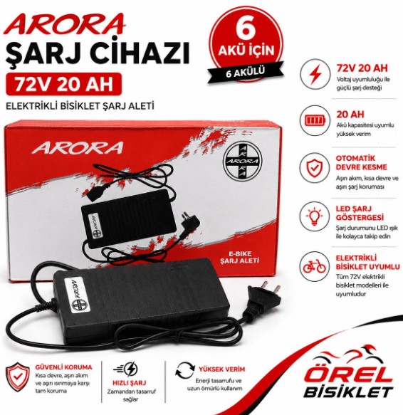 ARORA ŞARJ CİHAZI ( 72V-20AH)
