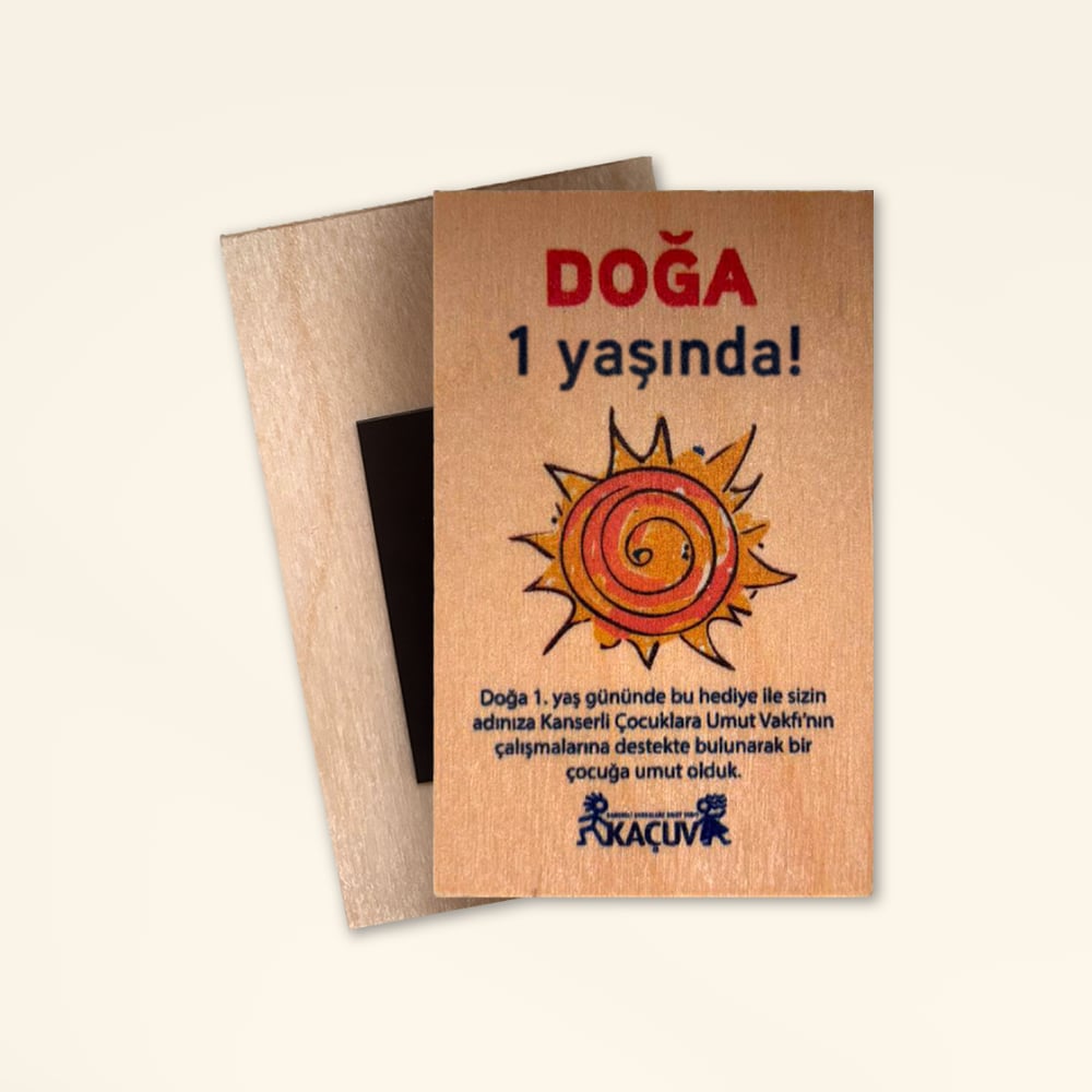 Doğum Günü Ahşap Magneti - Lunapark Heyecanı